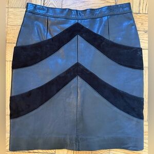 Maje Mini Skirt, leather and Suade